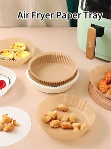 【SG SELLER】100/50Pcs Air Fryer Disposable Paper Nonstick Airfryer Baking Papers 16cm Round Air-Fryer Paper Liners Paper Kitchen Accessories