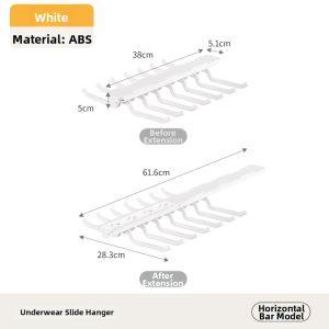 Sliding Multi-Hook Underwear Hanger