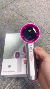 พัดลมมือถือไร้สายแบบพกพา ปรับความเร็วได้ 100 ระดับ ชาร์จใหม่ได้พร้อมจอแสดงผลดิจิตอล Turbo พัดลมพกพา ความเร็วสูง จอแสดงผล LED ปรับความเร็วได้ USB Type-C