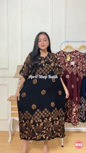 DASTER SUPER JUMBO LD 140 BUSUI TERBARU MOTIF STEVIE KEKINIAN DRESS WANITA BIGSIZE PIYAMA TIDUR