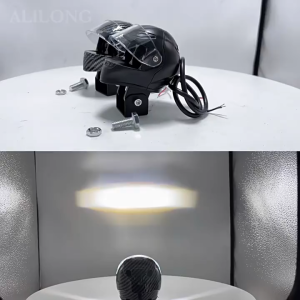 2Pcs  Mini LED Car Driving Lights Helmet Light 2-Color Sportslights Motorcycle Headlights