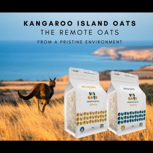 Kangaroo Island Oats Rolled Oats 450g - 100% wholegrain Oats Single Origin Kowari oat variety and all grains are grown on Kangaroo Island Australia