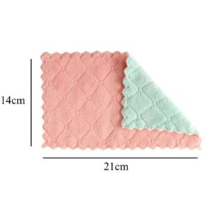 Kain Lap Anti Minyak Microfiber Dapur Serap Air Kain Lap Piring 25x25cm 14x21cm