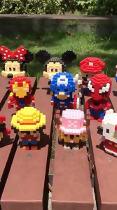 Blok Binaan Doraemon Building Block Cute Micro Bricks Toy Figure Kids Cartoon Model Educational Gift