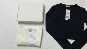 Áo croptop nữ dài tay cổ tròn COTTON cao cấp DC04