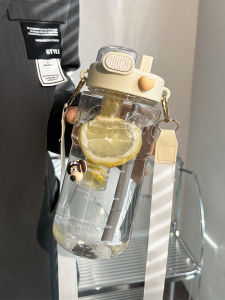 Cốc Nước Thể Thao Dung Tích Lớn Di Động Cho Nam Và Nữ Cốc Nhựa Có Ống Hút Có Ngăn Lọc Trà Cốc Đựng Nước Ngoài Trời