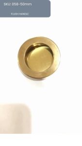 Elegant Brass Flush Mount Door Handle with Safe-Sense Technology for Modern Home Security