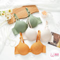 Women's Candy Color Bra Cup B Sexy Backless Front Screw Thread Design 1269. 