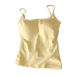 MIANXIANZHI | เสื้อกั๊กคอฮอลเตอร์ทรงเข้ารูปแบบเข้ารูปสำหรับใส่กลางแจ้งในช่วงฤดูร้อนพร้อมแผ่นเสริมหน้าอก ปกปิดหน้าอกซ้ายและขวา เสื้อชั้นในสำหรับผู้หญิงวัย 18-24 ปี