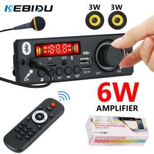 KEBIDU | KEBIDU Bluetooth MP3 Decoder Board 6W Amplifier Wireless MP3 Player DC 5V Car Audio Moudle Mic Call USB TF FM Radio For Speaker