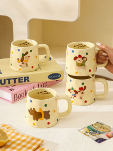 แก้วเซรามิกดีไซน์สร้างสรรค์ ความจุขนาดใหญ่ น่ารัก รุ่นสำหรับผู้หญิง แก้วน้ำใช้ในบ้าน รุ่นใหม่ 2025 Mixim คุณภาพดีมีสไตล์