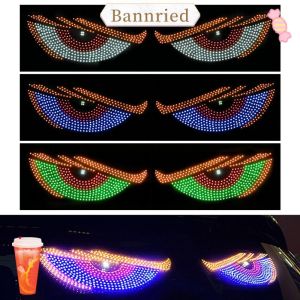 1 คู่ รถบรรทุกไฟตาปีศาจ USB Multi-Mode Dynamic Demon Eye Light (สัมผัส + แอนิเมชัน) สําหรับรถบรรทุก