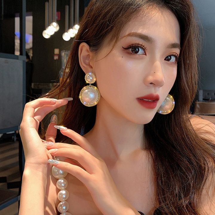 Elegant Zirconia Crystal Dangel Earrings For Women Simulation