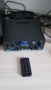 900W AK55 Amplifier with Bluetooth 5.0 HIFI Audio Player RMS 70W + 70Wr Subwoofer Speaker with Remote and Luminou Knob Power Amplifier
