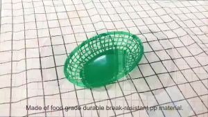 12pcs Food Tray Basket Plastic Tray Basket Oval Fast Food Basket Flat Bottom For Burger Fries Bread