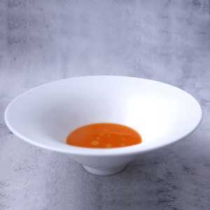 High-End Creative Ceramic Trumpet Bowl Simple Hand-Painted Dining Plate Soup Bowl Salad Bowl Noodle Bowl for Western Restaurant