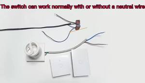EU Tuya WiFi Smart Switch Works With Alexa No Neutral Wire Wireless RF433Mhz Remote Wall Touch Sensor Lightes Switch 1/2/3Gang