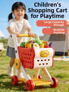 WANJUTEGONGDUI | Play Shopping Cart with Fruit Cutting Game Big Size for 3-6 Year Olds