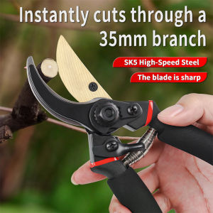 【Effort-Saving Design】Gardening Scissors Branch Pruner Fine Craftsmanship Garden Pruning Shears Fruit Tree Pruner Household Landscaping Pruning Tool Heavy-Duty Sk5 Blade Pruning Shears