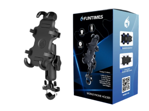 Motorcycle Phone Holder with Shock Absorber Bike Handlebar Motorcycle Rear Mirror Holder Shockproof Anti-Slip Bracket