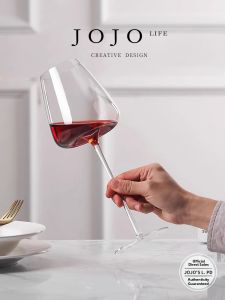 Crystal High Stem Peach Design Wine Glass