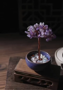 Crystal Aroma Tree | Natural Gemstone Decor | Essential Oil Diffuser Ornament