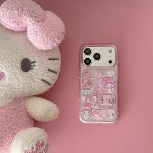 Sanrio | Ốp Điện Thoại Mềm Chống Sốc Họa Tiết Hoạt Hình Sanrio My Melody Dành Cho iPhone 15 16 17 Pro Max - Vỏ Bảo Vệ Dễ Thương Dành Cho Nữ