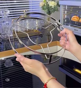 Stainless steel pot rack 304 Thickened Heat Insulation Anti-Scald Pan Mat Household Kitchen Pot Rack Storage Rack Steamer Bracket