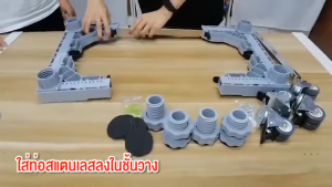 ฐานรองตู้เย็น แบบล้อเลื่อน ปรับขนาดและความสูงได้ ฐานรองเครื่องซักผ้า ฐานรองเตาแก๊ส ฐานรองแบบล้อเลื่อน ฐานรองล้อเลื่อนสำหรับเคลื่อนย้าย ฐานรองตู้เย็น เครื่องซักผ้า แบบมีล้อ Washing Machine Base with 4 Wheels