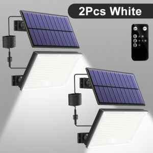400 LED solar lights outdoor motion sensor safety lights 16.4-foot cable IP65 waterproof floodlight suitable for outdoor