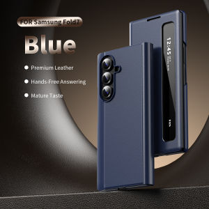Luxury Business Slim Smart Window Leather Case For Samsung Galaxy Z Fold 8 Ultra 7 6 5 4 View Touch Display Flip Anti-drop Cover