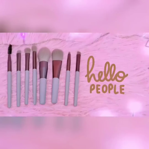 Random Kuas Macaron High Quality | Set Makeup 8pcs Set Brush Travel Make Up Brush Kosmetik