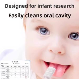 MONLEYTA | Baby Oral Cleaner Cotton Swabs For Newborn Children Teeth Brushing Baby Tongue Cleaning Milk Stain Removal Soft Fabric Cotton Sticks