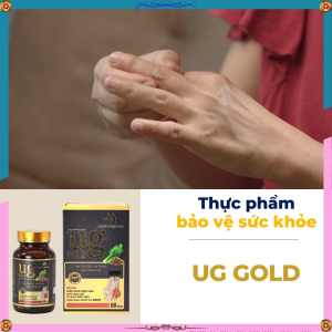 Viên uống UG GOLD hỗ trợ giảm acid uric máu hạn chế giảm biểu hiện sưng đau khớp do GOUT 60 Viên