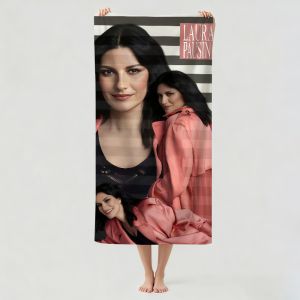 Hasbro | Singer L-Laura Pausini YO CANTO 2 Towel Drying Bath Towel Applicable To Light Swimming Camping Yoga Beach Out
