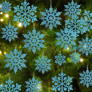 12Pcs Paper Snowflakes Merry Christmas Tree Decorations Hanging Ornaments Winter for Home Decor New Year 2026 Party Supplies