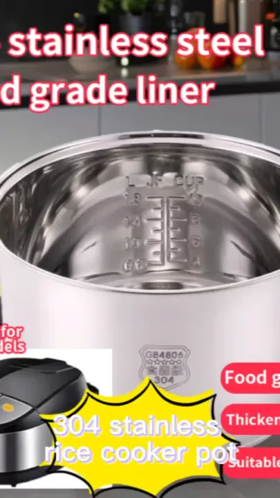 Line Coating Rice Cooker 1.8L(10CUPS)304 stainless rice cooker liner replancement Food Grade ...