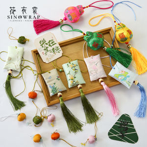 Flower Dress Dragon Boat Festival Argy Wormwood Bouquet Sachet Perfume Bag Embroider Ornaments Flower Shop Floral Handmade DIY Materials