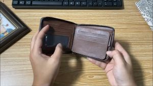 Men‘s Fashion Short Casual Zipper Wallets With Card Holder Cash Coin Holder Purse #FS-180
