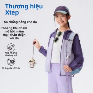 XTEP | Áo Khoác Chống Nắng UPF50+ Thoáng Khí Cho Bé Gái Mùa Hè