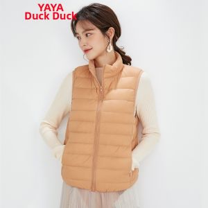 YAYA | Slim Lightweight Down Vest for Women Outwear with Standing Collar