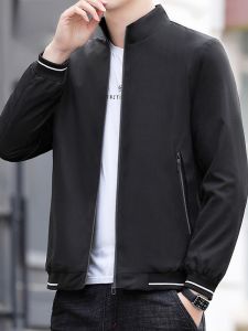 ROMON | Lomond Mens Short Jacket Spring Autumn New Style Stand Collar Administrative Cadet Windproof Coat Fashionable Urban Outerwear