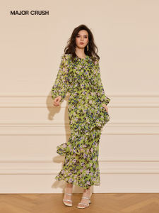 Elegant Stylish Round Neck Floral Dress