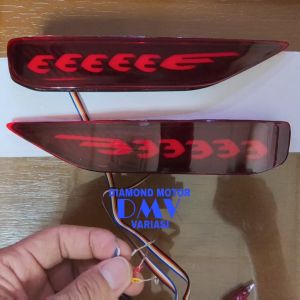 Mata Kucing Reflektor Lampu LED Bemper Belakang Model F Mitsubishi Xpander 2017-2021