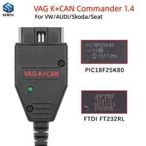VAG K+CAN Commander 1.4 OBD2 Diagnostic Tools OBD 2 OBDII Scanner With FT232RL PIC18F25K80 Chip Cable for VW/AUDI/Skoda/Seat