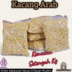 Kacang Arab 500gr Tanpa Kulit – Camilan Renyah Cocok untuk Oleh-Oleh Haji & Umroh!