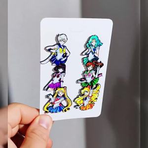 Bandai | Trâm Cài Men Hình Sailor Moon Dễ Thương Dành Cho Nữ Huy Hiệu Kim Loại Hoạt Hình Anime Phụ Kiện Thời Trang Cho Ba Lô Và Quần Áo
