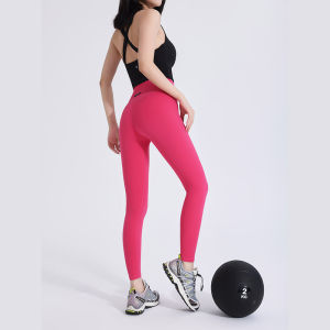 High-Waist Yoga Pants Womens Fitness Running Sports Quick-Dry Tight Pants Sensation Annerun Lycra Gymnastics Long Trousers