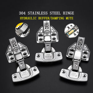 (Per pair 2pcs) Hydraulic Soft Close Concealed Hinges Regular for Cabinet Full Coverage Heavy Duty Hinges (With screws)