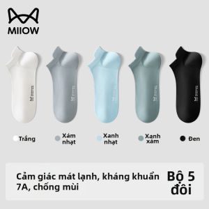 Tất nam MiiOW lưới lụa băng mỏng thoáng khí kháng khuẩn